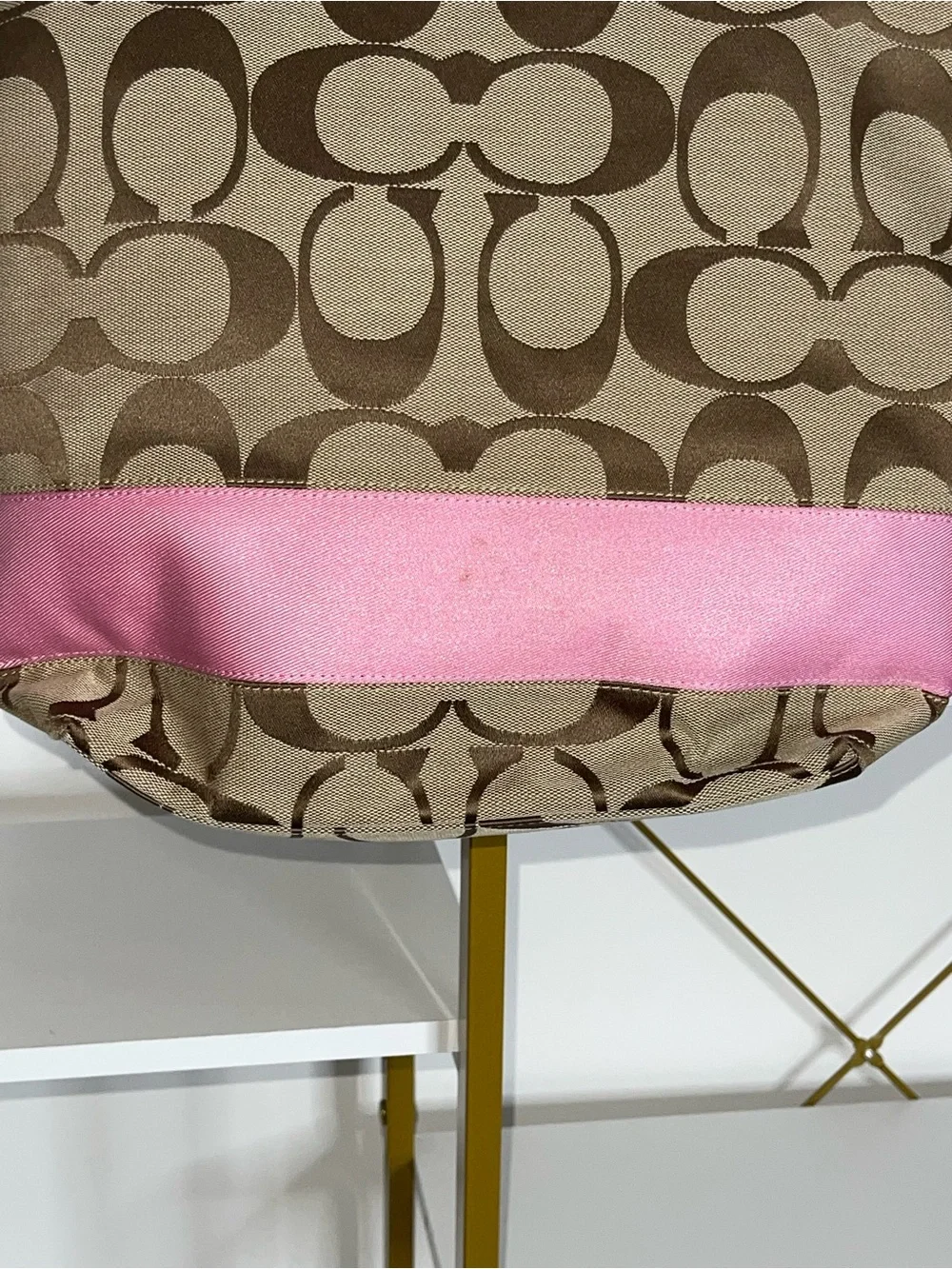 Coach Vintage Pink Signature Tote